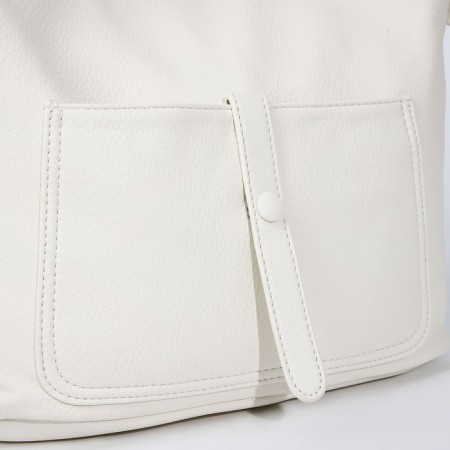 Lugus bag, 2 external pockets, white color-3