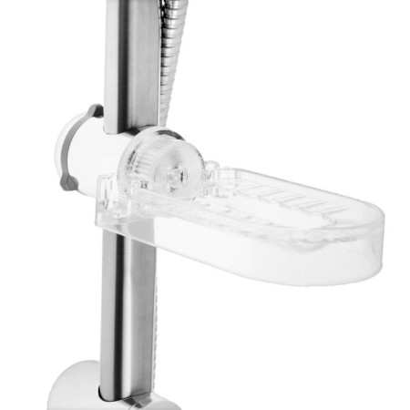 Shower Set Zein Zn0103, hose 150 cm, a stand with a soap dish, a watering can 3 modes, satin-2