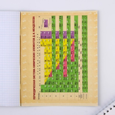 Subject notebook 48 sheets, A5, fonts, from reference. mat. "September 1: Chemistry", cover coated cardboard 230 gr., Inner block in a cage 80 gr., Beliac 96%-6