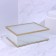 Organizer for storage "Ripples", with a lid, glass, with a mirror -bottom, 1 section, 20 × 16 × 6.5 cm, the color is transparent/copper