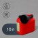 Kanistr Fuel and Manic Ground, 10 l, with a funnel, red