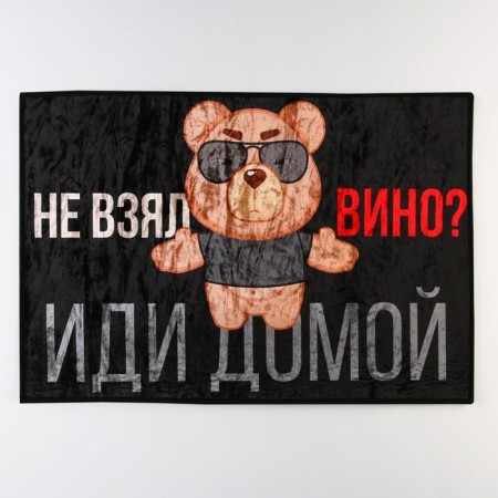 Harden mat "did not take wine, go home", 40 x 60 cm-1