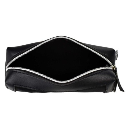 Penal is soft, 1 department, 55 x 195 x 60 mm, voluminous, artificial leather, with a window, nylon, Phoenix "Cat" Black 61314-2