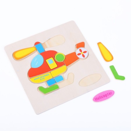Children's wooden frames-lodges "Transport" 15 × 15 × 0.5 cm, mix-10