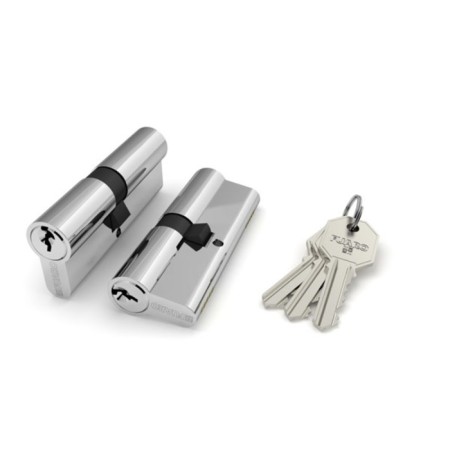 The cylinder mechanism Fuaro 100 Ca 80 (35x10x35) CP, 5 keys, color chromium