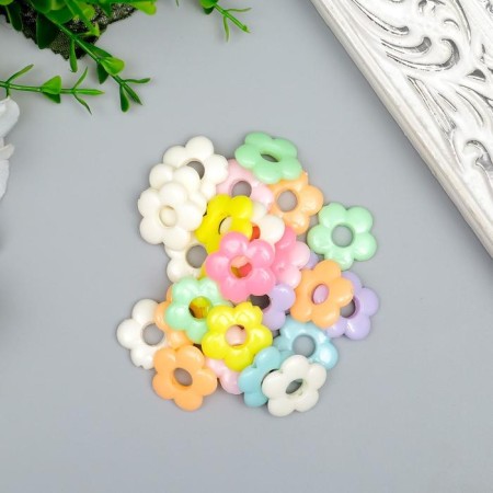 Beads for creativity plastic "Pastel colors" set 20 grams 0.4x1.8x1.8 cm