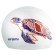 ATEMI Pu 305 swimming cap, fabric with a coating, white, print