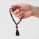 Parsing wooden "Orthodox" with a cross, brush, 33 beads, brown color