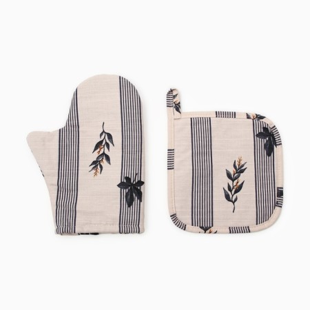 Set of mittens-seizure, sequence of Ethel "Leaves" 100% x/l, reps 220 g/m2-2