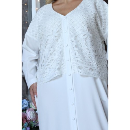 Women's dress, size 54, white color-6