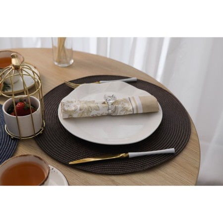 Serving napkin on the table "Loft", d = 38 cm, brown color-5