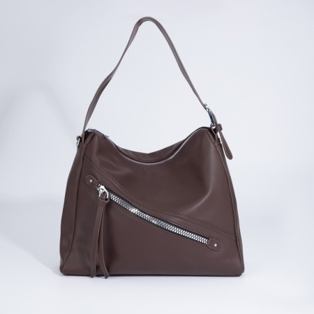 Load bag with lightning, 2 external pockets, brown color