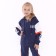 Children's costume (sweatshirt/pants), dark blue color, height 98-104 cm