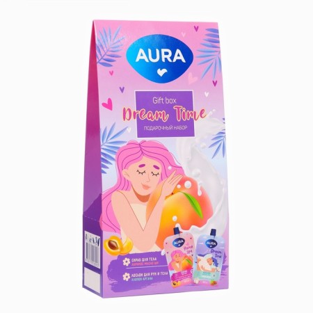 AURA gift set: Body scrub, 100ml + hand and body lotion, 100 ml-3