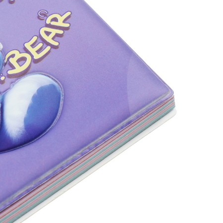Notebook Gift Book on the comb 80l, line, color block, PVC cover 3D Bear (17.6x13.5cm) 105-6