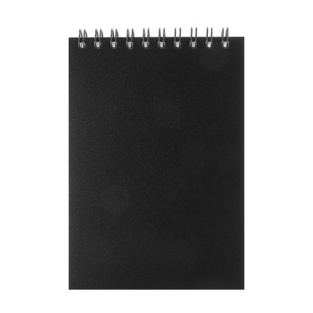 Notepad A6, 80 sheets in a cage on the crest Calligrata, plastic cover, black