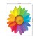The tablecloth "Rainbow flower", rectangular, Saten, size 145x180 cm