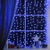 Garland "Curtain" 2 × 1.5 m with nozzles "Hedgehog", IP20, Transparent thread, 360 LED, glow blue, 8 modes, 220 V