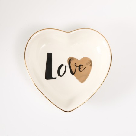 Souvenir ceramics stand for the ring "Heart. Love" 10.5x10x2 cm-3