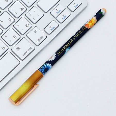 Set "Golden Teacher": Notepad A6, 60 liters. magnetic bookmarks and pen-8