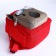 Baby backpack on lightning, red color