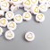 A set of beads for creativity plastic "Golden heart in the circle" White 20 g 0.3x0.7x0.7 cm