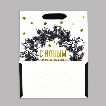 Package New Year's laminated "New Year's miracles", MS 23 x 18 x 10 cm, New Year-5
