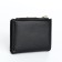 Women's wallet on the button, black color