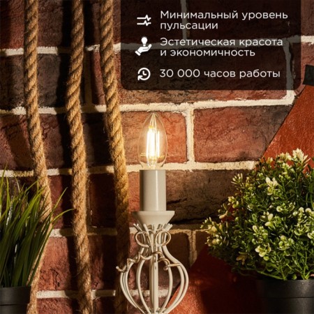 CN35 Filament Candle 7.5W 600lm 2700K E14 Transparent Rexant Sales-1