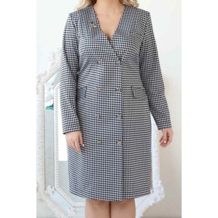 Women's dress, size 52, gray color-12