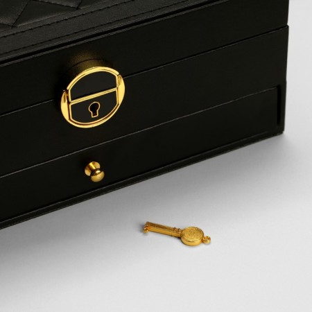 Station for jewelry "Casket" 2 tiers, 17 × 23 × 10 cm, black color-8