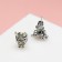 Earrings Metal "Japan" mask with horns, color black silver