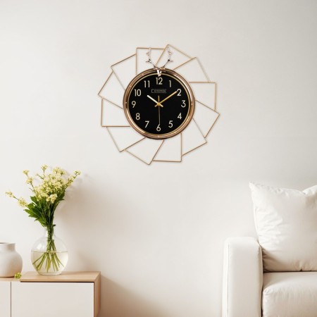 Watching clock, series: interior, "deer", smooth move, 49 x 49 cm, d-26 cm-1