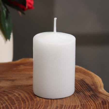 Candle - Aromatic "White Lilia" cylinder, 4x6 cm-1