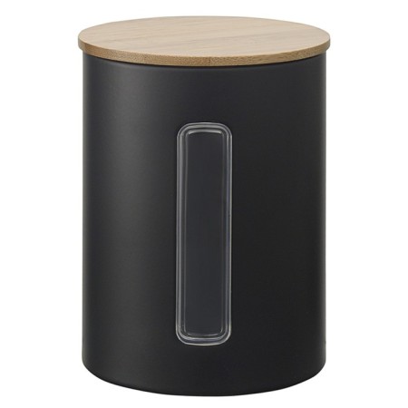 Set of storage cans Smart Solutions Kuffi, black, matte, 1 liter-2