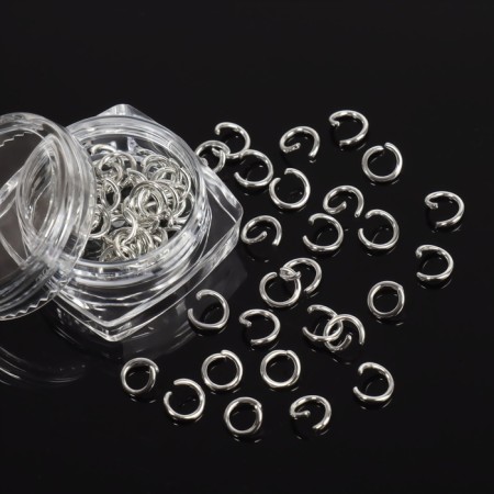 Figures for nail design "Piercing", voluminous, metal, silver color