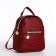 Women's backpack of artificial leather with lightning, 1 pocket, burgundy color