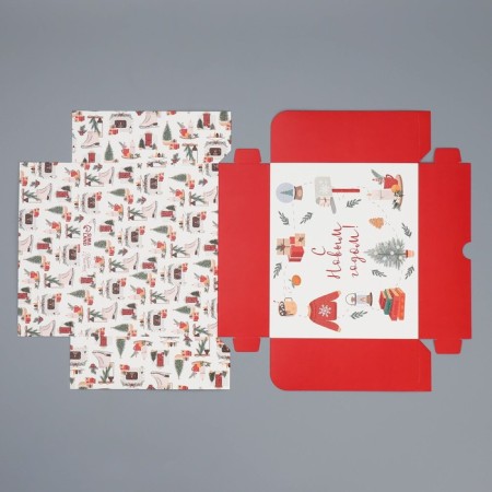 Box for Khugge confectionery, 17 x 20 x 6 cm, New Year-7