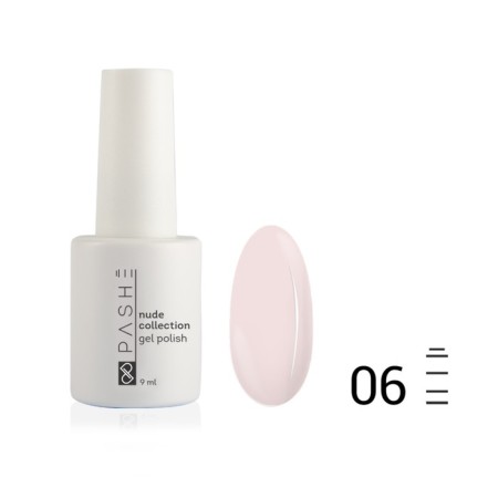 Pashe Nude Collection gel polish, No. 06 camouflage cream, 9 ml