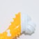 Two -layer toy (hard and soft plastic) "bone", 12 cm, yellow
