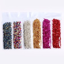 Glass chips for epoxy resin, set of 6 colors, weight 1 color - 5 g