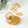 Summary metal, glass per 1 candle "leaves-rombic" d = 4.7 cm, gold 13x8x20.5 cm