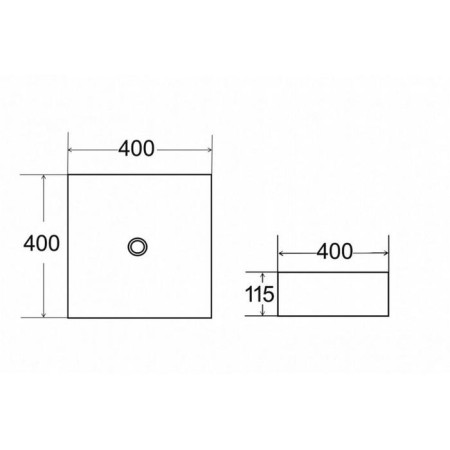 Bronze de Luxe 1061 sink, invoice, 400 x 400 mm, without opening for the mixer, green 746346-3