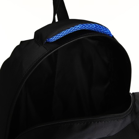 Youth backpack on a zipper, 4 pockets, black/blue color-5