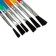 A set of brushes nylon 6 pieces, flat, with plastic colored handles
