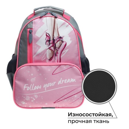 School backpack, 37 x 26 x 13 cm, ergonomic back, calligrata orth "Poins"-1