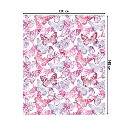 Tables on the table "Bright butterflies", rectangular, oxford, size 120x145 cm-1