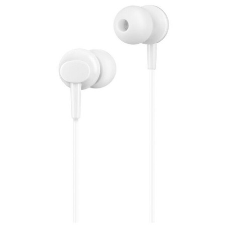 Hoco M14 headphones, wired, vacuum, microphone, jack 3.5, 1.2 m, white-1