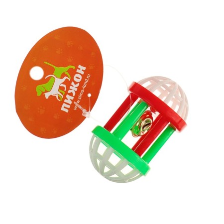 Игрушка для кошек с бубенчиком "Амфитеатр", 6,8 х 4 см, микс цветов-4