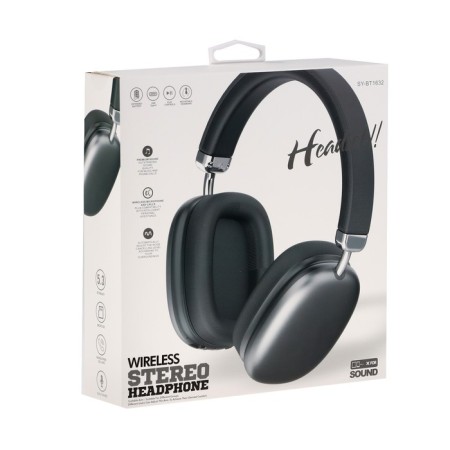 Wireless headphones RX-8, full-size, microphone, BT 5.3, AUX, 400 mAh, black-4